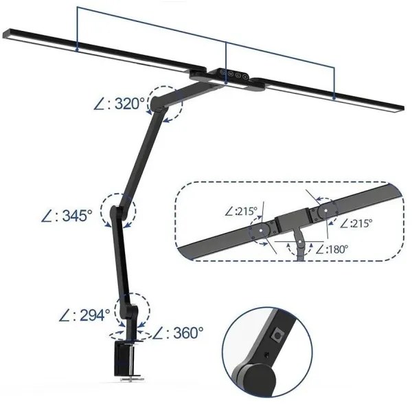 Lampă LED tactilă dimabilă de masă Brilagi VARIO LED/24W/230V 3000-6500K CRI 92 negru