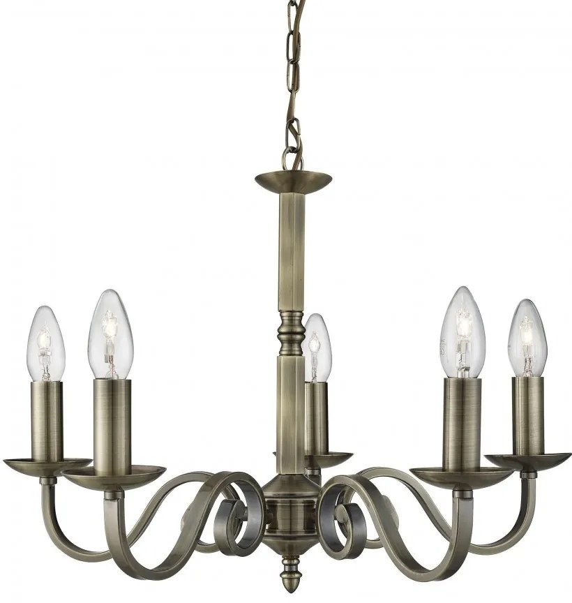 Lustra clasica suspendata design traditional Richmond 5L alama antique 1505-5AB SRT