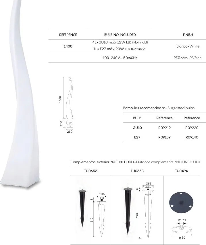 Lampa iluminat exterior ambiental IP65 Flame