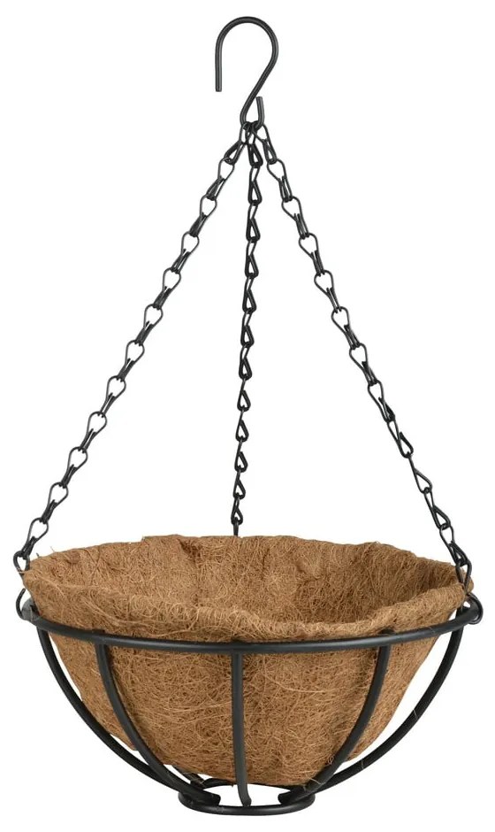 Coș suspendat din metal Esschert Design Flower, ⌀ 25,2 cm