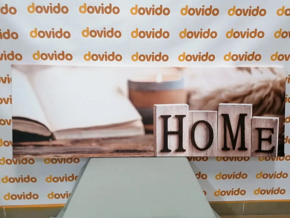 Tablou litere din lemn cu inscripție Home