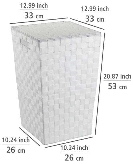 WENKO 22277100 - Coș ADRIA 33 x 53 cm alb