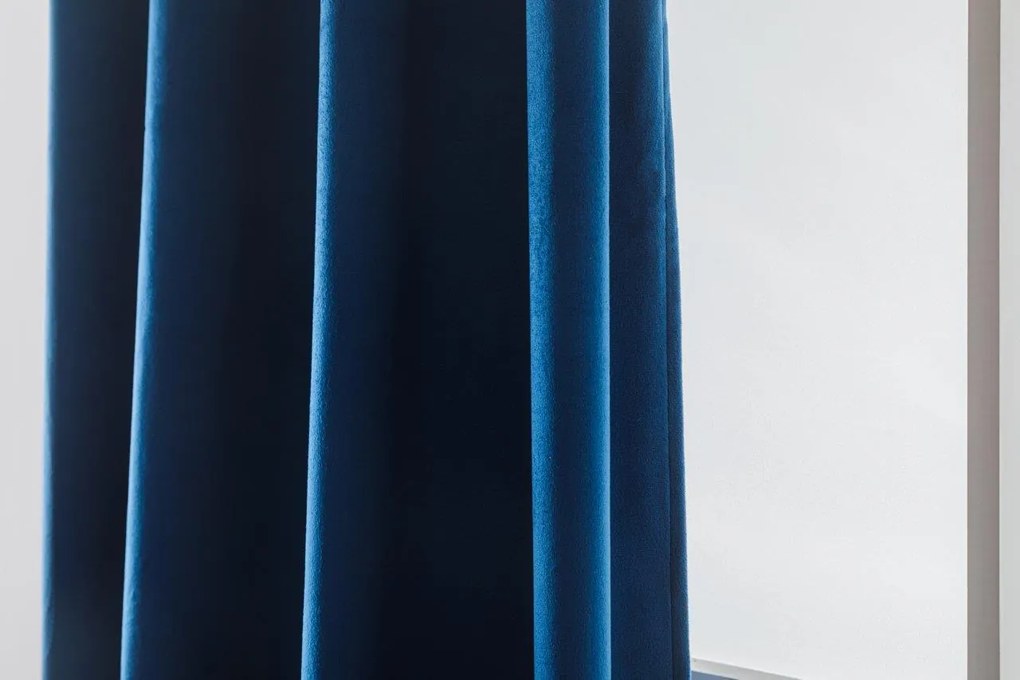 Draperie din catifea Culoare albastru regal, VELVET 140x250 cm Agățat: Rejansa