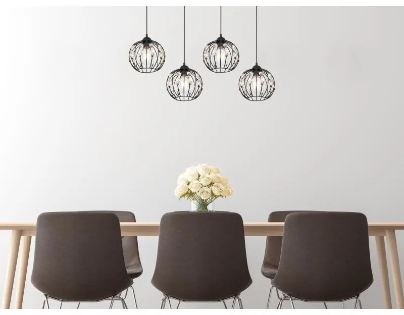 Lustra cu 4 pendule design modern HANAKO 16029-4H GL