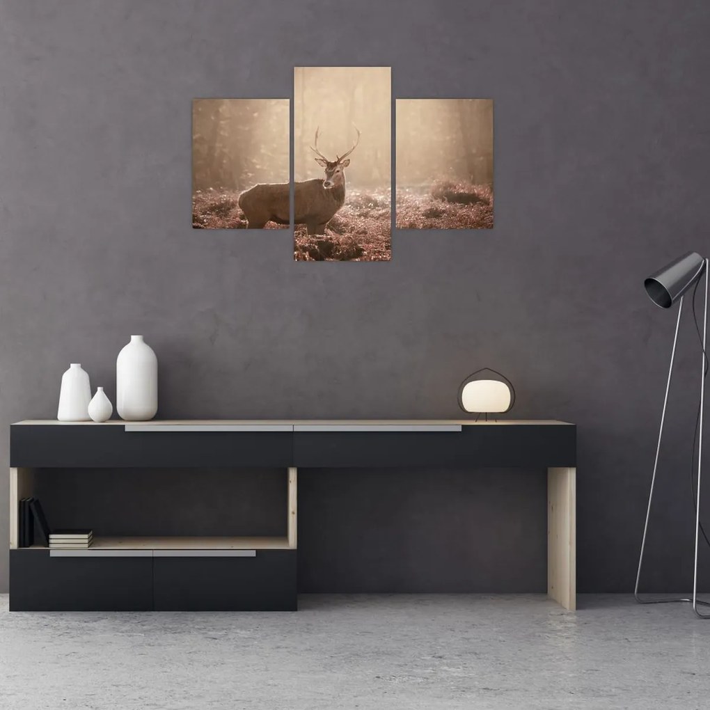 Tablou - Cerb în pădure (90x60 cm)