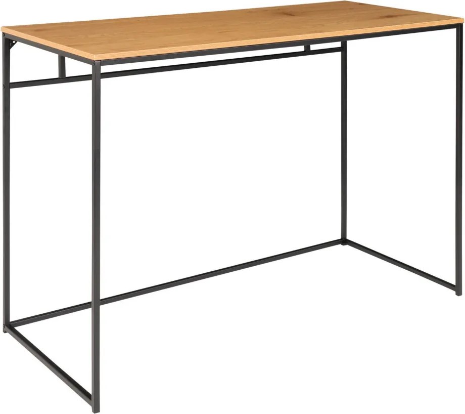 Birou Vita cu cadru negru efect stejar 100x45x75 cm