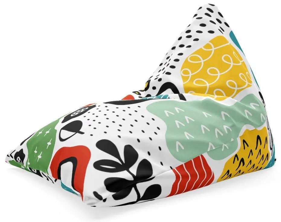 Sac de șezut Triangl desen pentru copii, colorat