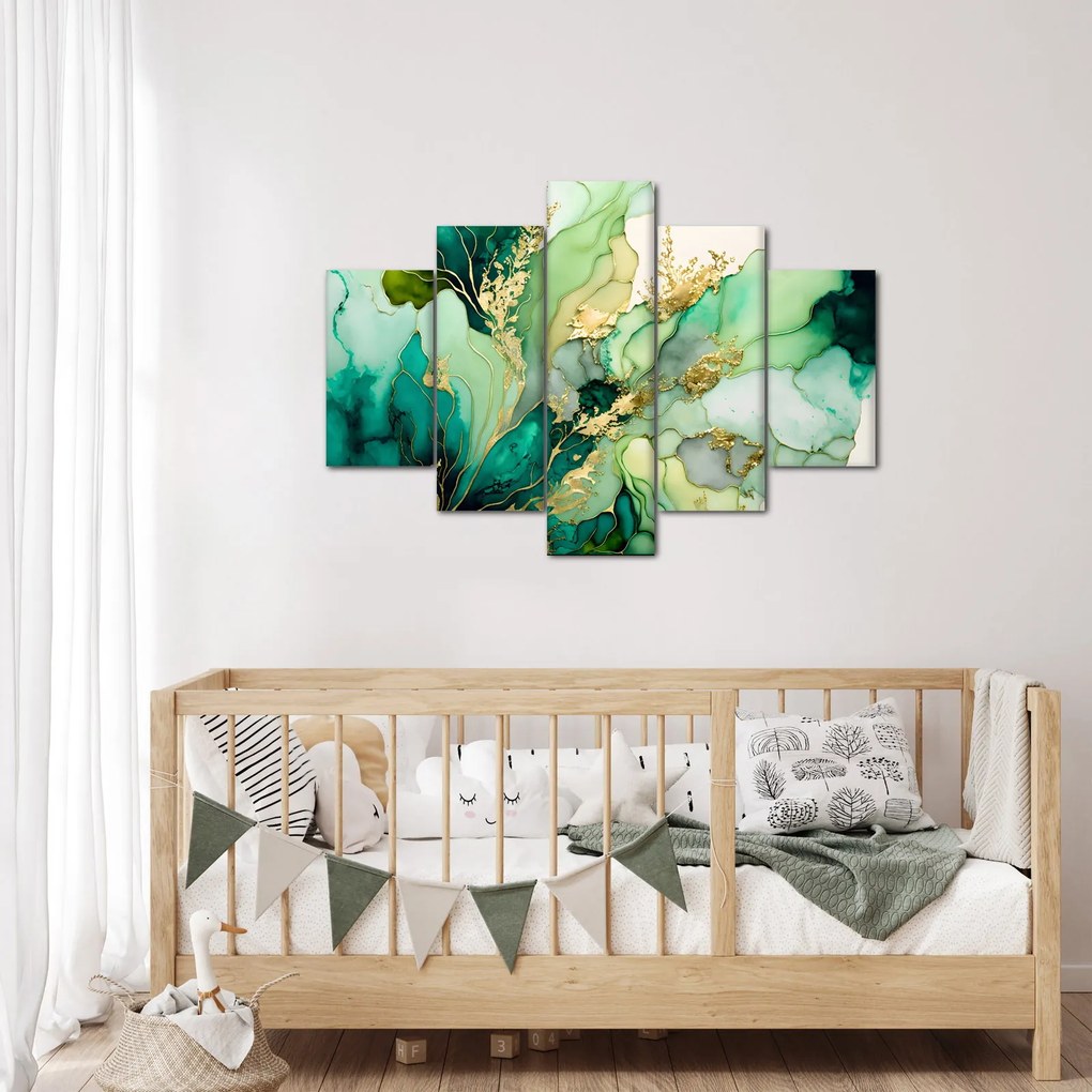 Tablou - Abstractizare verde (150x105 cm)