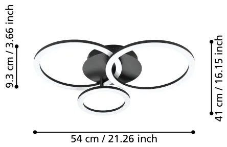 Plafonieră LED dimabilă PARRAPOS-Z LED/33W/230V Eglo 900321