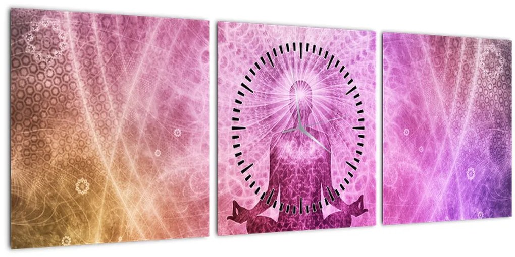 Tablou meditație (cu ceas) (90x30 cm)