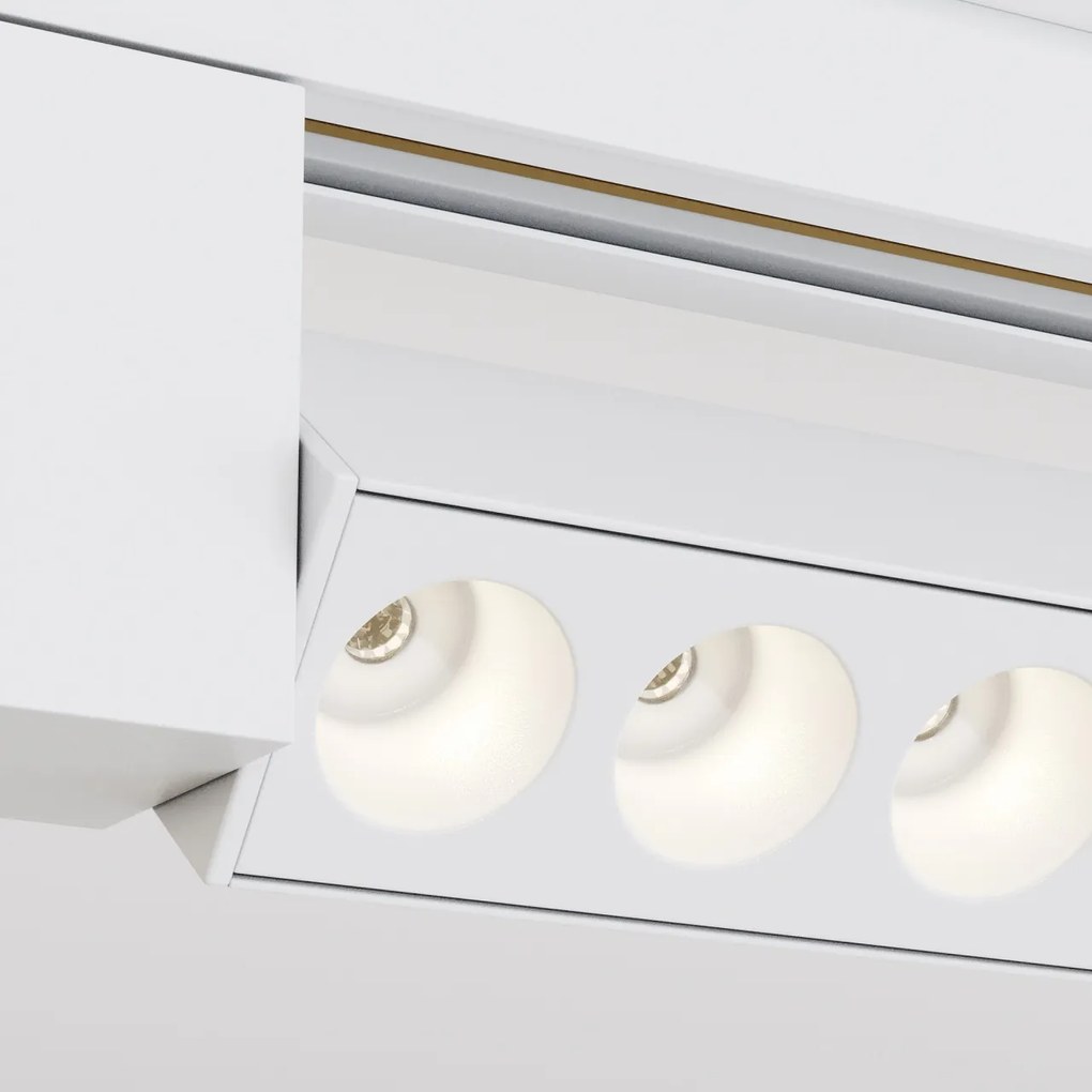 Spot pe Sina, 20W, Liniar, Maytoni, 1500lm, Lumina Calda (3000 K), Orientabil, Alb