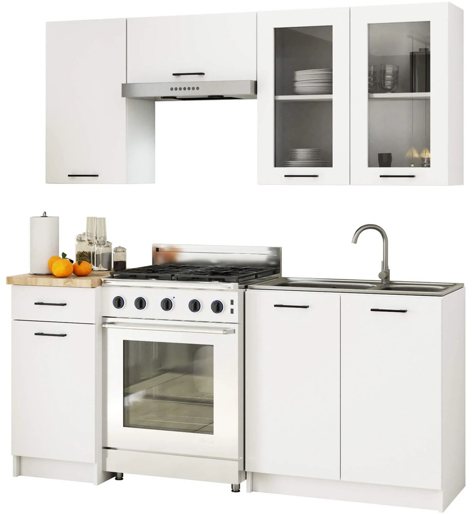 Vitrină de bucătărie superioară Organo 720 (alb). 1117505