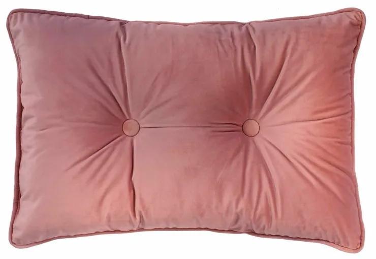 Pernă Tiseco Home Studio Velvet Button, 40 x 60 cm, roz