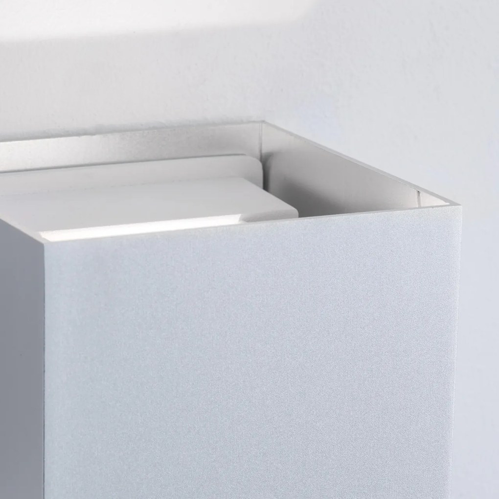 Aplica LED de exterior design modern ambiental IP54 Cube aluminiu
