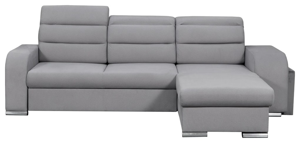 Canapea universală, material textil, gri, LESAT ROH UNI