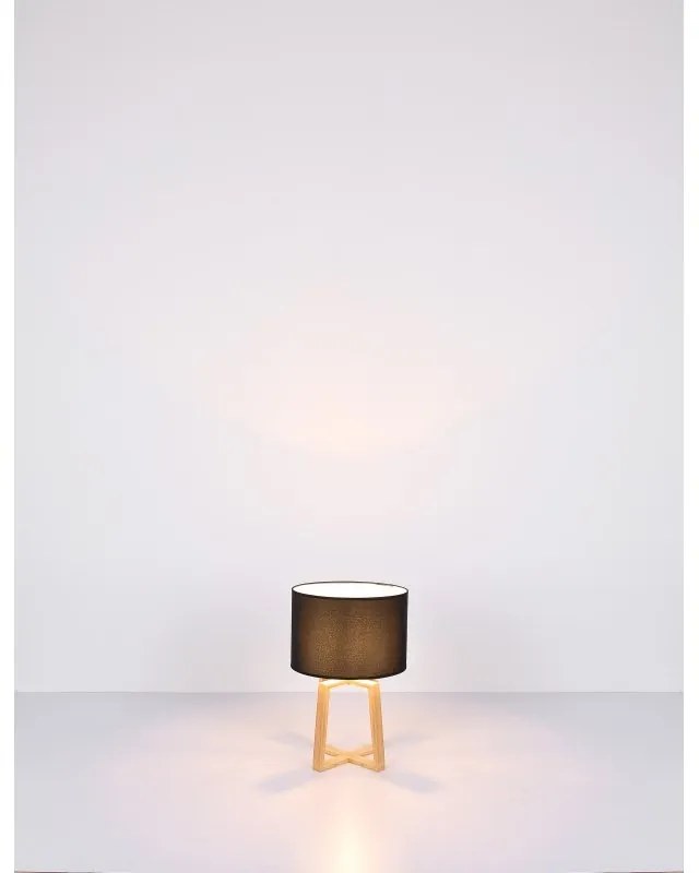 Veioza, lampa de masa modern Moritz negru 30cm