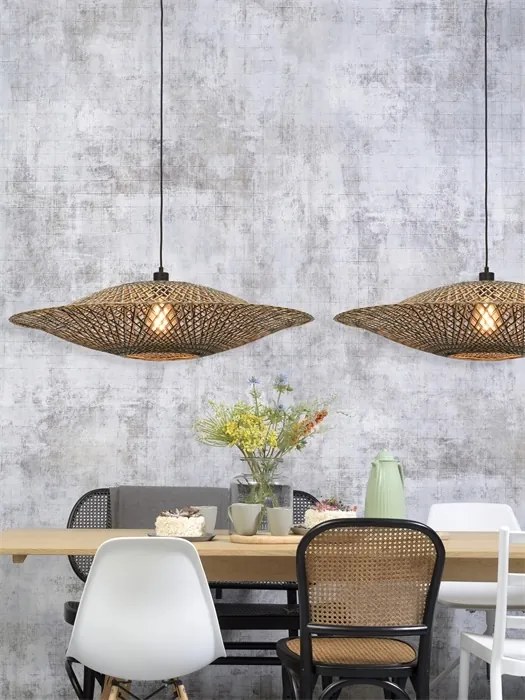 Lustra suspendata din bambus Bali orizontal L, 87cm BALI/H/8720/BN