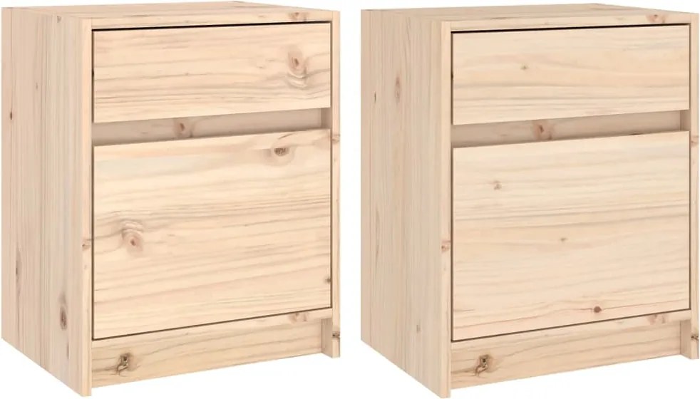 vidaXL Noptiere, 2 buc., 40x31x50 cm, lemn masiv de pin