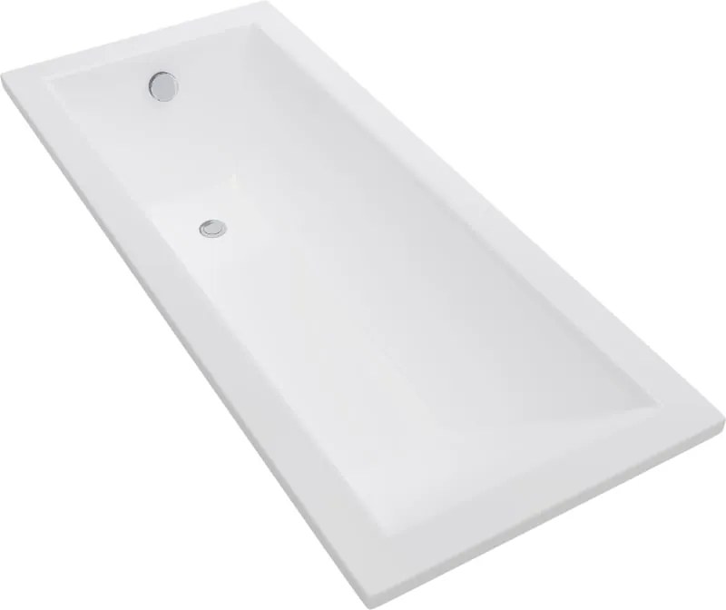 Mexen Cubik cadă dreptunghiulară 120 x 70 cm, albă - 55031207000