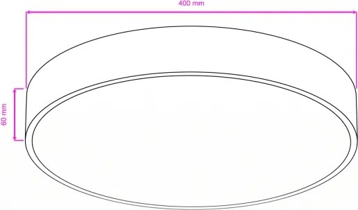 Brilagi - Plafonieră LED pentru baie POOL, 36 W, 230 V, Ø 40 cm, IP54, bronz