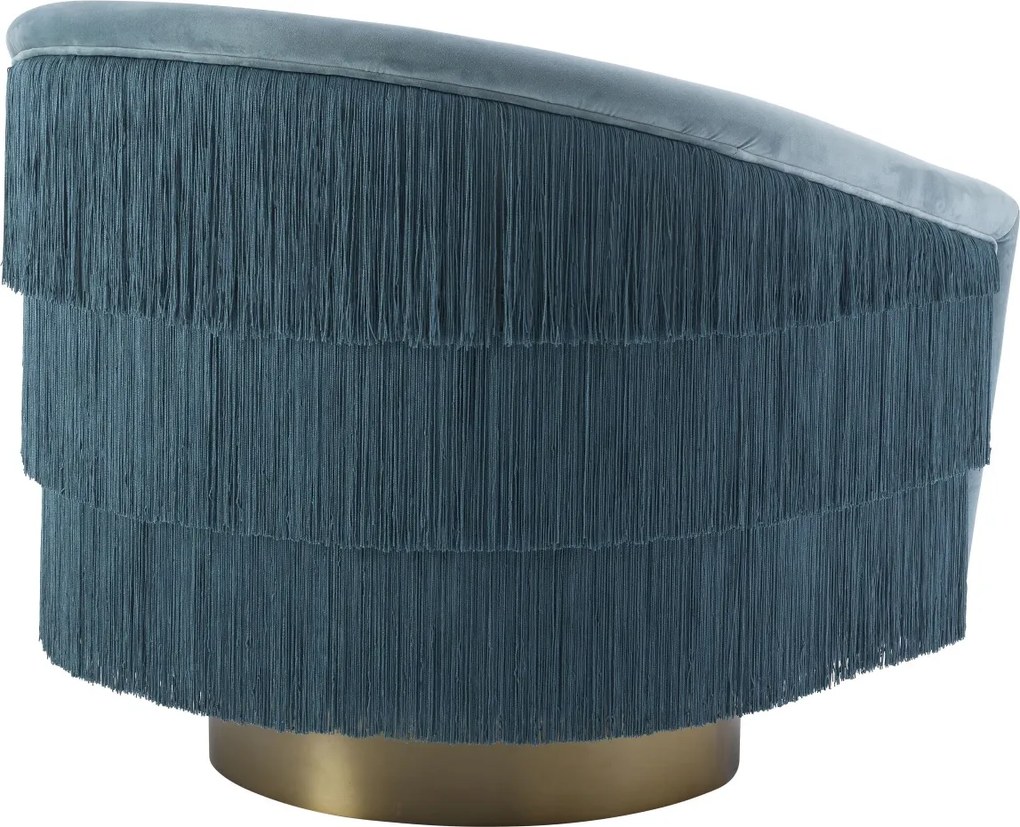 Fotoliu pivotant design elegant LUX Le Vante, albastru 113980 HZ