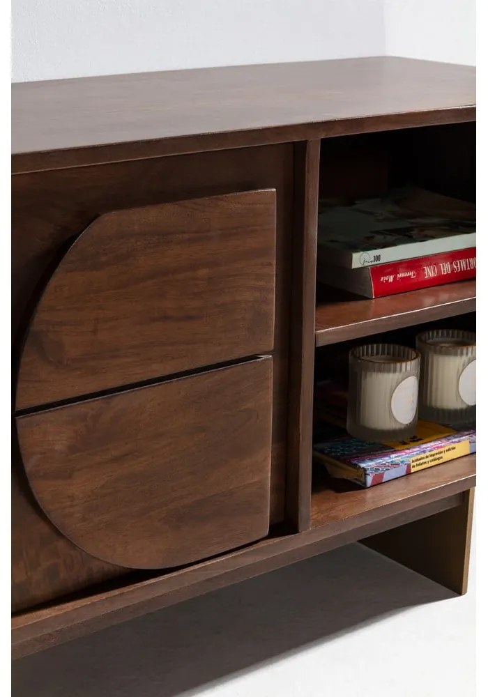 Comodă TV maro din lemn de mango 145x55x40 cm Trisha – MOME