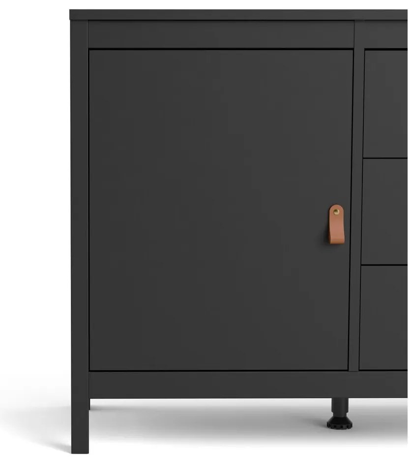 Comodă neagră joasă 152x80 cm Madrid – Tvilum