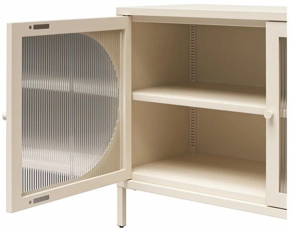 Vitrină crem din metal 100x64x40 cm Luna – Støraa