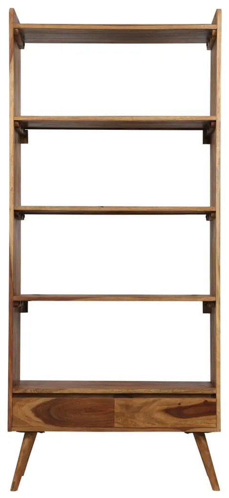 246206 vidaXL Bibliotecă din lemn masiv de sheesham, 75 x 30 x 170 cm