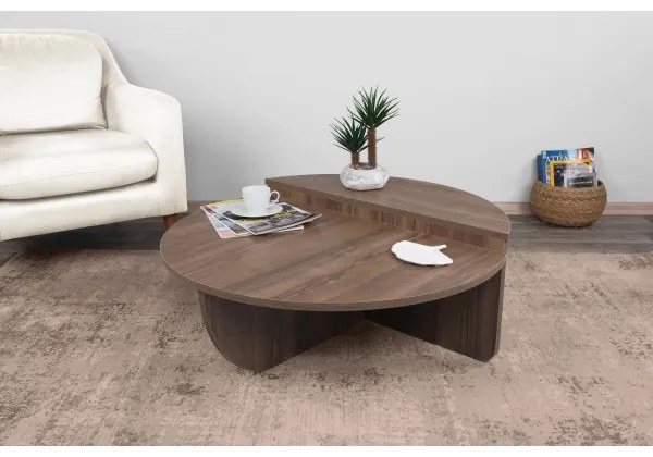 SET 2x măsuță de cafea PODIUM maro