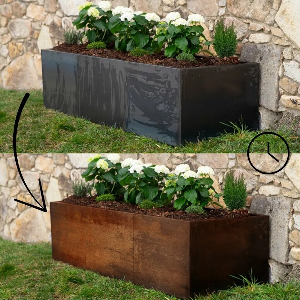 Alto Paturi ridicate 69 x 204 x 52 cm, corten CORGARDEN 1011