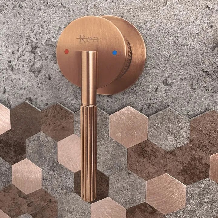 Baterie incastrata Rea Argon cupru periat + BOX