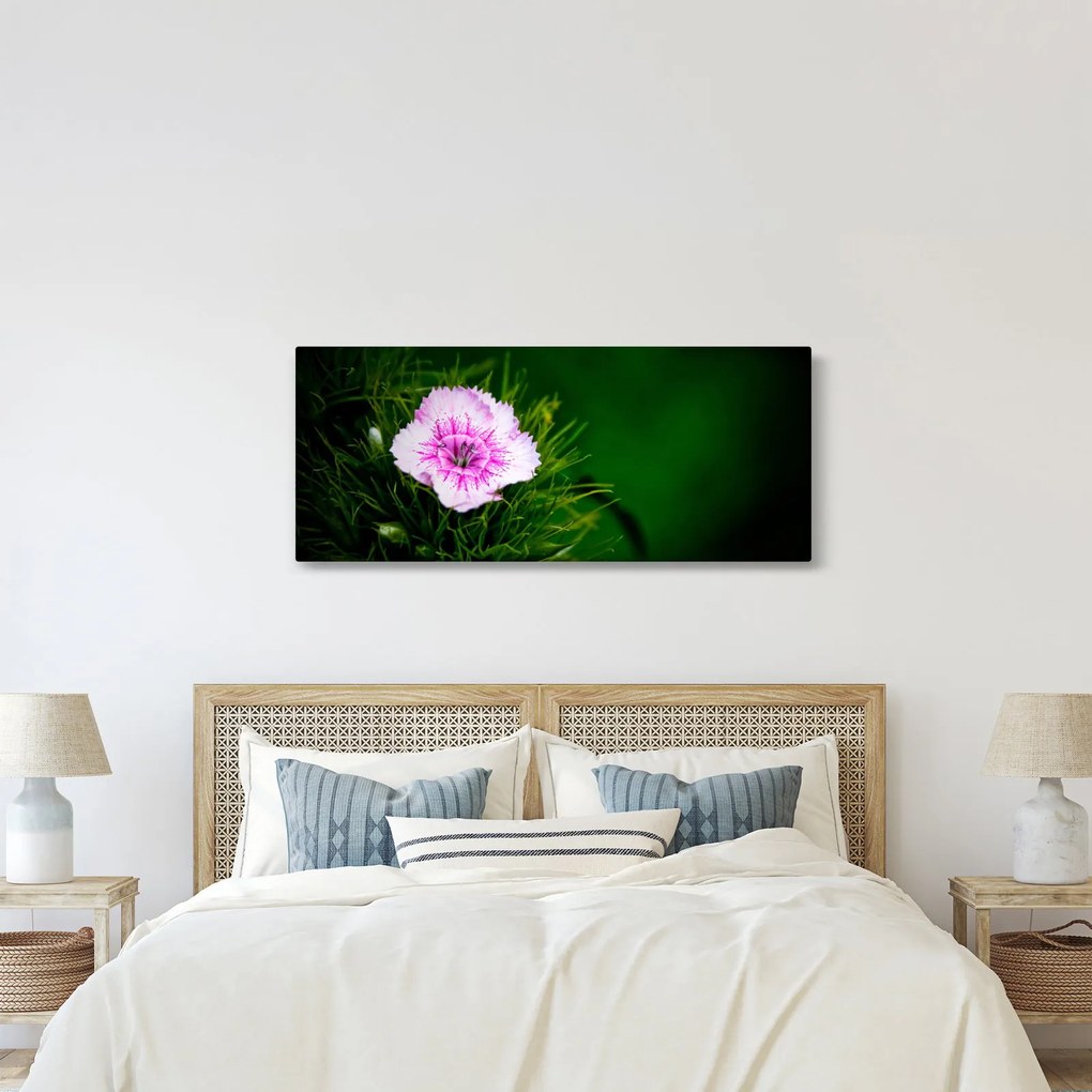 Tablou cu floare roz (120x50 cm)
