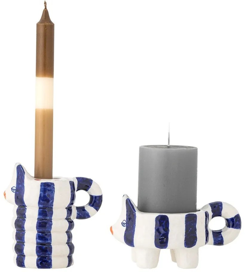 Sfeșnice 2 buc. din gresie Caty – Bloomingville