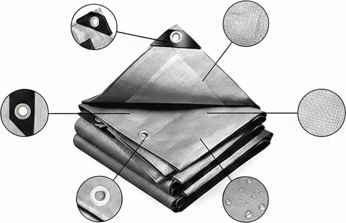 Prelată argintie 15x16 m 260 g/m2