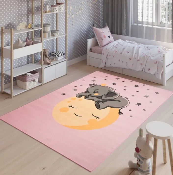 Covor pentru camera copiilor cu elefant Lăţime: 80 cm | Lungime: 150 cm