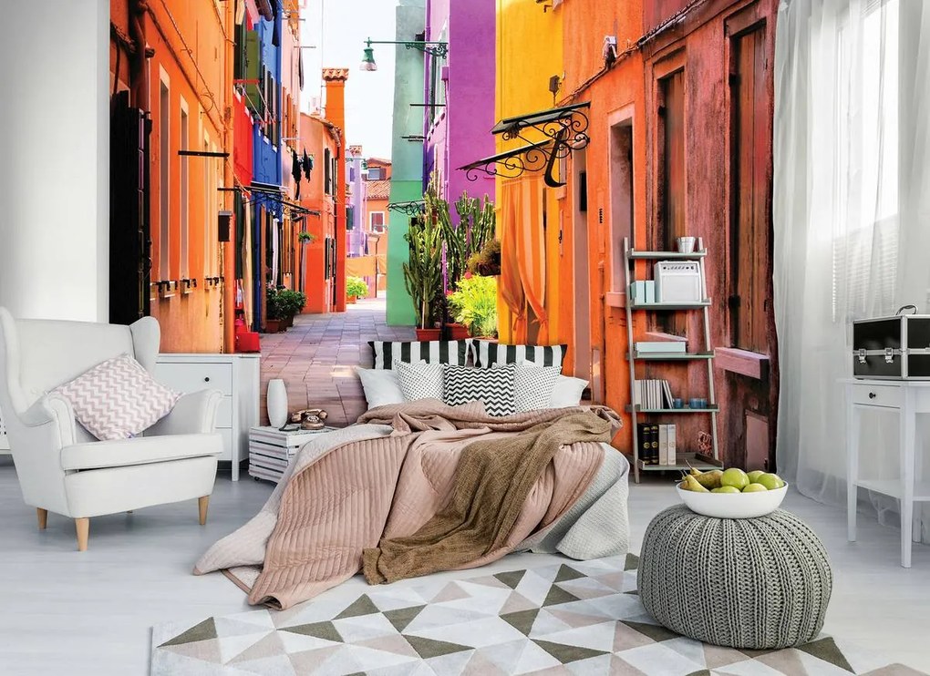 Fototapet - Veneția - strada Burano (152,5x104 cm)