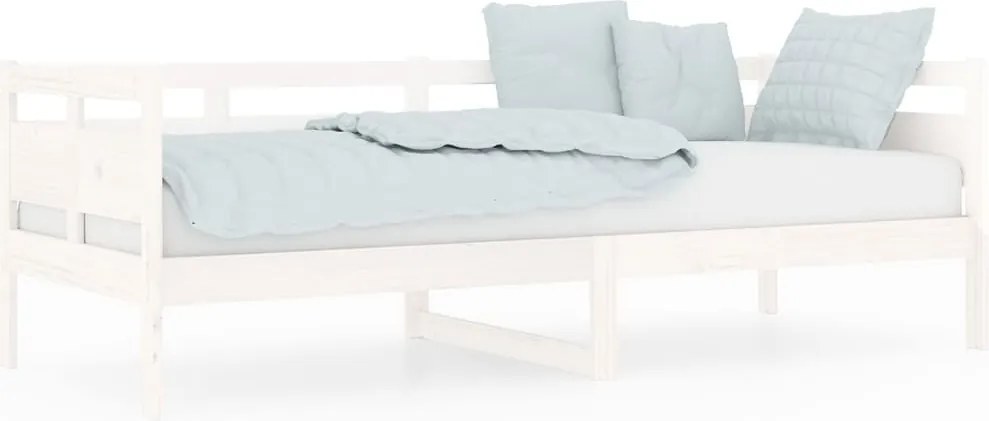 vidaXL Pat de zi, alb, 80x200 cm, lemn masiv de pin