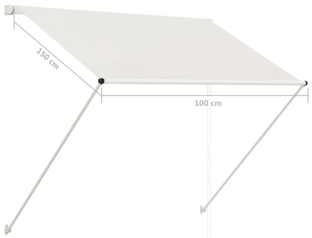 Copertina retractabila, crem, 100 x 150 cm Crem, 100 x 150 cm