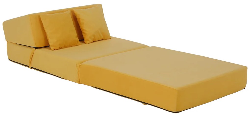 Scaun pliant/saltea PELOS, galben