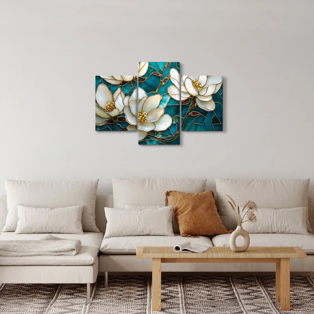 Tablou - Vitraliu cu magnolie (90x60 cm)
