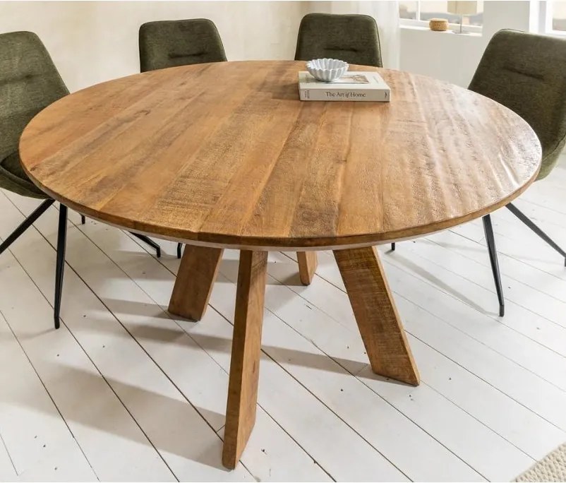 Masa rotunda din lemn de mango ART WOOD 140cm
