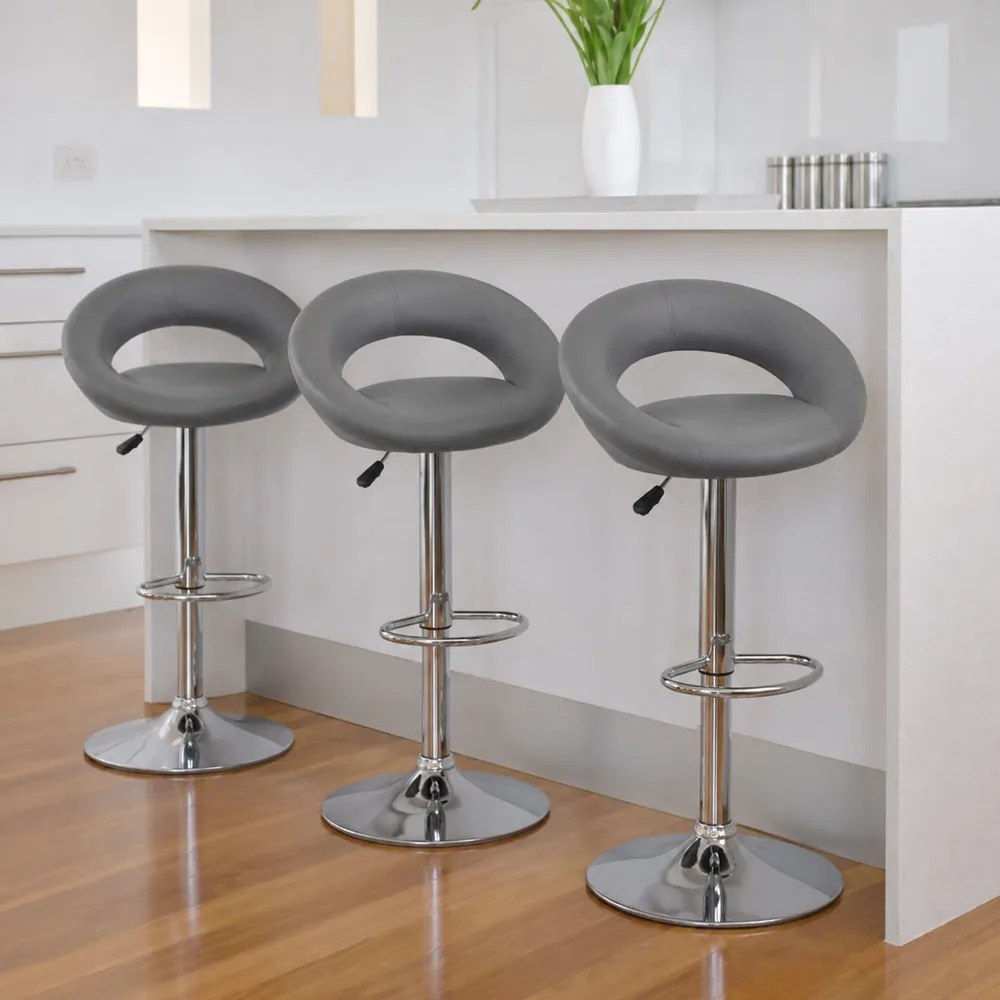 Scaun bar gri ABS 151 reglabil cu baza metalica