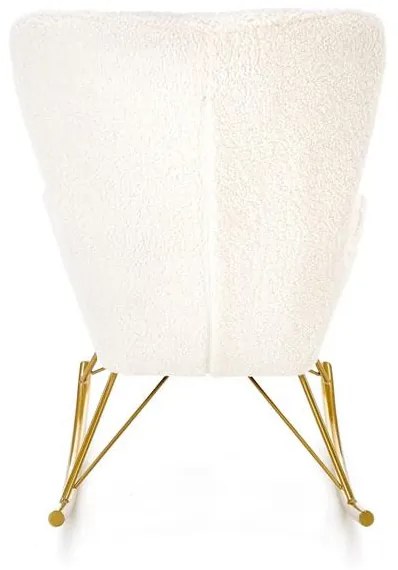 Fotoliu tip balansoar Liberto crem/gold - H106 cm