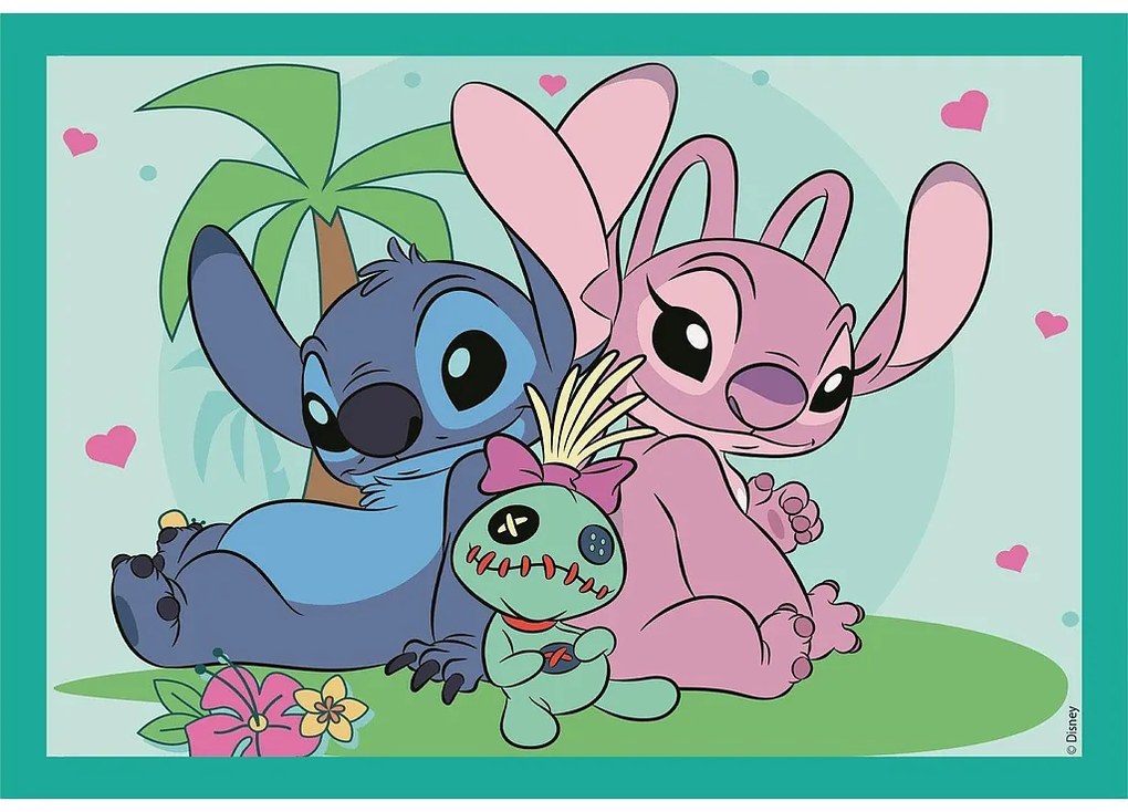 Disney Lilo și Stitch Puzzle Clementoni 4 în 1