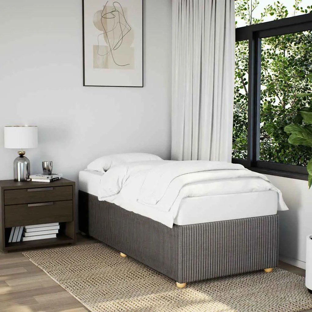 vidaXL Cadru de pat fără saltea Taupe 90x190 cm Stofa