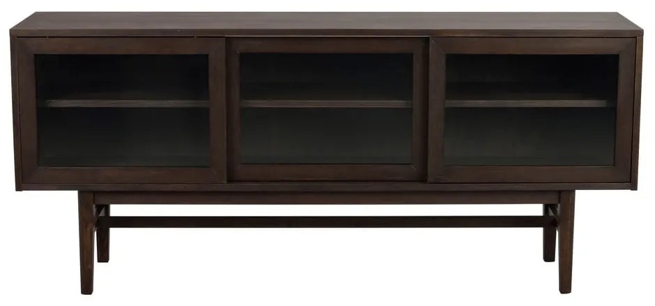 Vitrină maro cu aspect de lemn de stejar cu ușă glisantă 170x75 cm Hazelton – Rowico