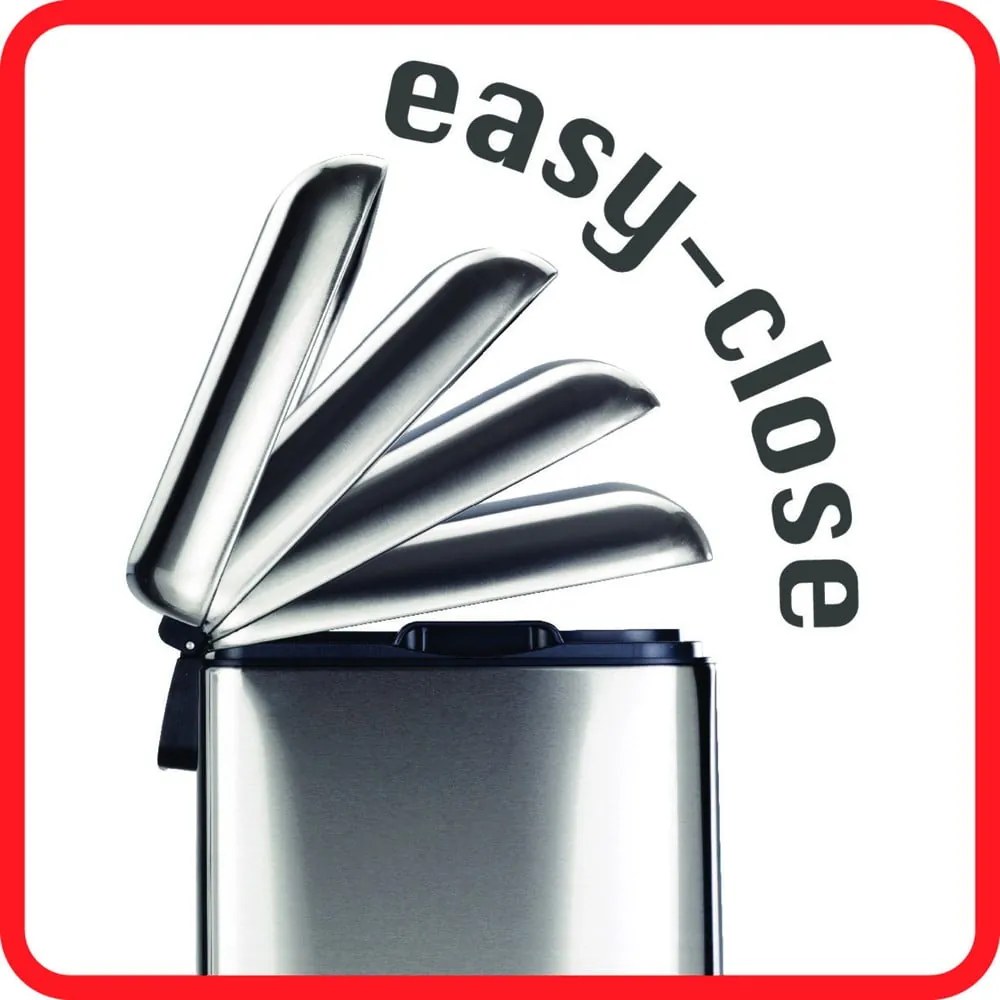 Coș de gunoi argintiu cu pedală din oțel inoxidabil 12 l Design – Wenko