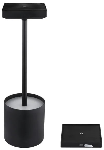 Globo 58487B - Lampă de birou LED DIXON, dimabilă, cu control tactil și reîncărcabilă, 1,5W/5V 2200 mAh, neagră