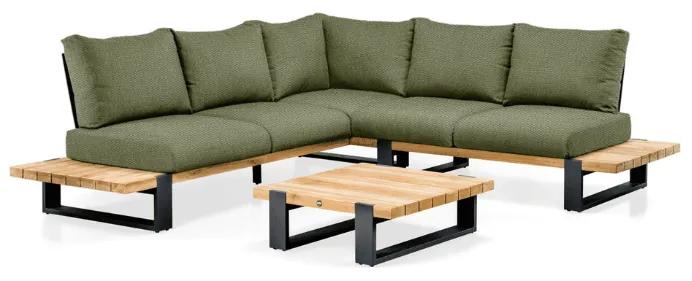 Set mobilier grădină - SUNS Nardo - canapea și măsuță de cafea White Soft Green